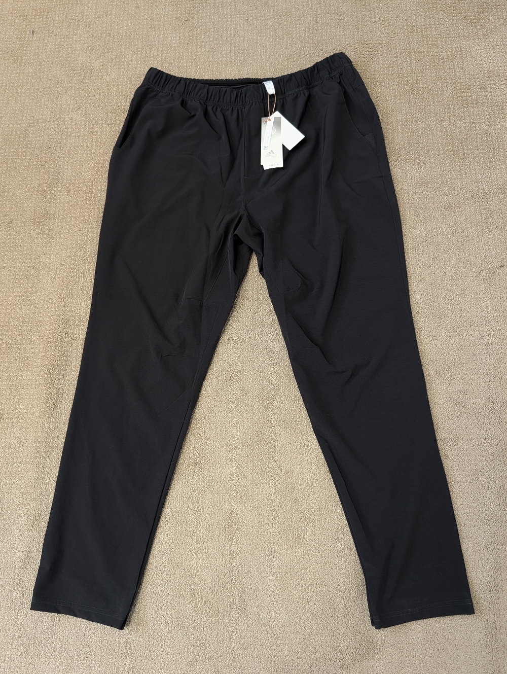 Adidas Pants Mens XL Black Elevated Wind Track Aeroready Athletic Gym FT2646 NWT